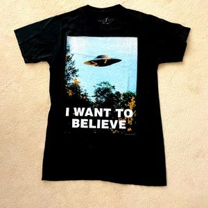 X Files Mens Medium Black T-Shirt